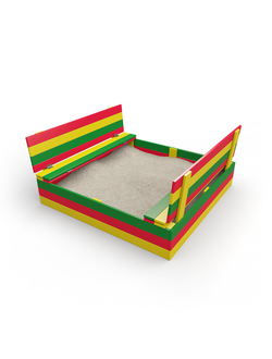 Песочница с крышкой Ладошки цветная RussSport