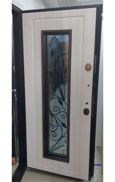 960*2050, ПРАВОЕ ОТКРЫВАНИЕ. AURUS (АУРУС) 100 мм. СТАЛЬ 1,5 мм. МЕДНЫЙ АНТИК/ ЦИНКОГРУНТ/ СОСНА ПРОВАНС