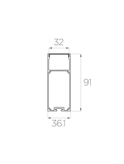 Алюминиевый профиль 4L-3590-S ANOD