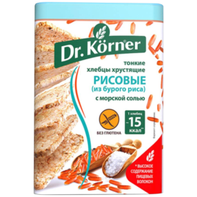 Dr. Korner Хлебцы рисовые с морской солью, 100 г