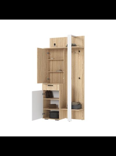 Санса ПР-01 Прихожая Дуб сонома/Белый