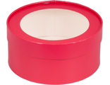 Коробка круглая для зефира, печенья с/о (красная), Д160*70мм
