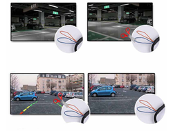 Видеокамера автомобильная RVC-AV009, с Led подсветкой, (передний или задний обзор), отключаемые парковочные линии