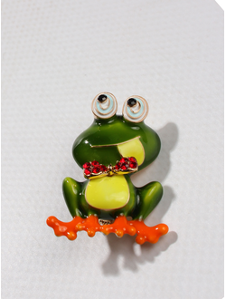 Брошь "Лягушонок" металл
