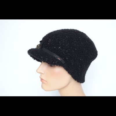 Черная кепка жокейка женская Vizio Италия 9011 VK