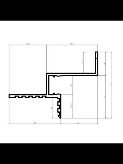 Парящий потолочный профиль Pro Design Gipps 602 Черный