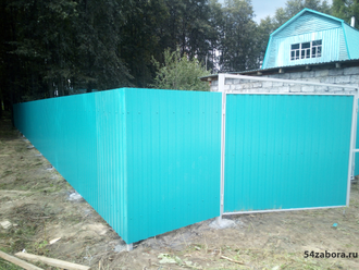 Забор из профлиста  в Новосибирске