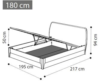 Купить Кровать "Akademy" 180х200 см с подъёмным механизмом в Крыму от итальянской фабрики Camelgroup