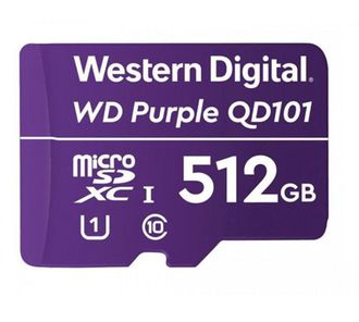 Карта памяти для видеонаблюдения 512GB Western Digital Purple MicroSDHC Class 10