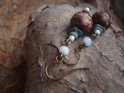 Благотворительность. Серьги "Лес и Туман"