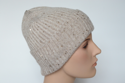 Тонкая шапка с отворотом женская Вицио Италия