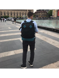 Рюкзак Asgard Р-801 Зелено-Синий Черный