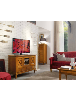 ТУМБА ТВ С ЦЕНТРАЛЬНОЙ РАЗДВИЖНОЙ СТВОРКОЙ (L124*P44*H81) ART.23.34 DESIDERI TOSATO