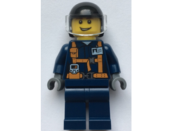 Helicopter Pilot - Dark Blue Suit with Harness, n/a (twn375)