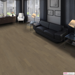 Паркетная доска Haro Дуб Графитово-серый 540109 1-пол масло в интерьере