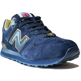 New Balance 574 Темно-синие замшевые