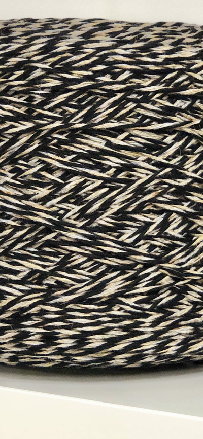 FILATI BIAGIOLI MODESTO NORDICO 100% кашемир 170 м в 100 граммах цв. 506759 чёрно-бежевый-светло-синий