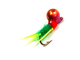 Мухо мормышка с мушкой Дробинка № 23 цвет салат 06. вес.0.42gr.15mm. d-3.5mm.