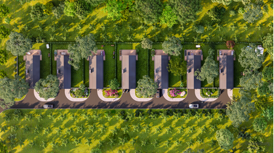 Продаётся земельный участок, площадью 3469 кв.м., в Батуми, в районе аэропорта,  с разрешением на строительство таунхаусов (с утвержденным проектом). Земля не сельскохозяйственного назначения.