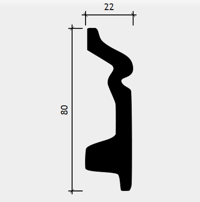 Плинтус 6.53.107 - 80*22*2000мм