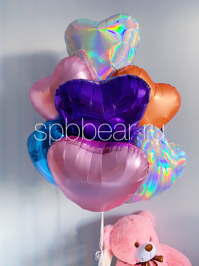 Фольгированные шары Сердца 10 штук