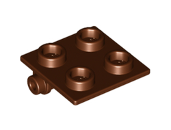 Hinge Brick 2 x 2 Top Plate, Reddish Brown (6134 / 4541230 / 6167644)