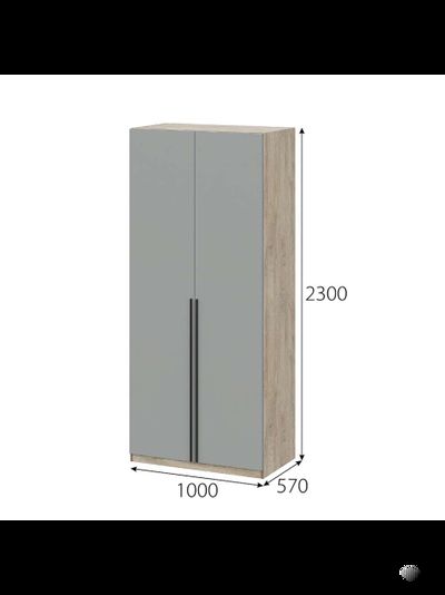 Этна шкаф Ш 57*100 Дуб эндгрей/Софт грей