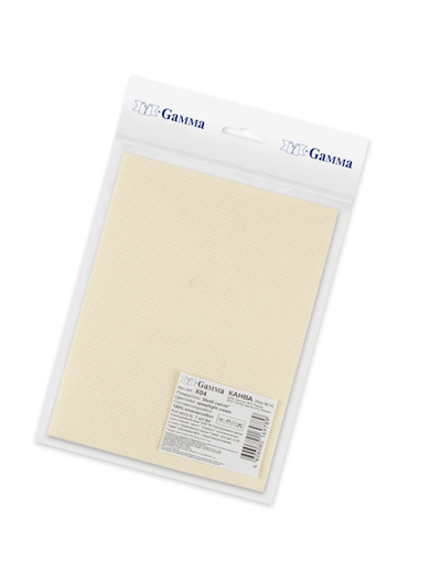 Канва K04 "Gamma" Aida №14  30х40 см 100% хлопок цвет черный