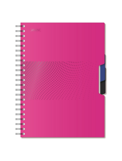 Бизнес-тетрадь Attache DIGITAL А4,140л, клетка, спираль, 2 разделителя, розовый