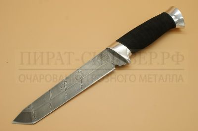 Нож &quot;Н10&quot;  черный дамаск  ЗЗОСС  Златоуст