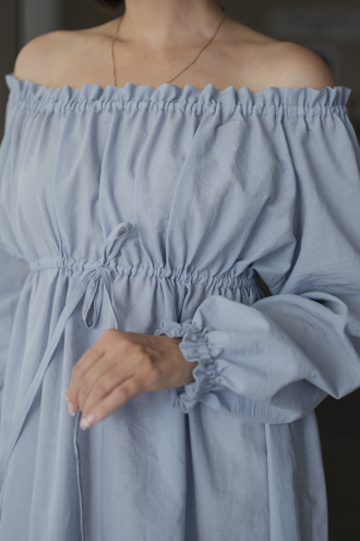 Ночная сорочка из батиста (голубая)