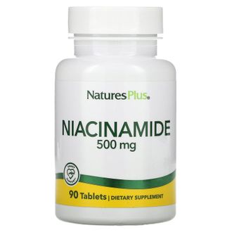 (Nature's Plus) - Niacinamide 500 mg Ниацин - (90 табл)