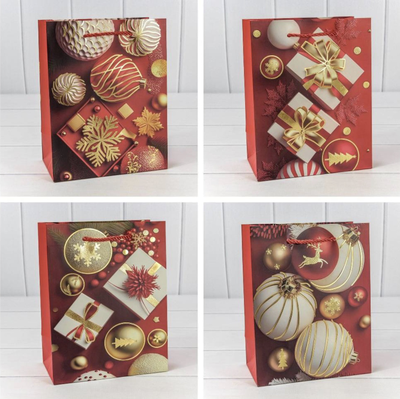 Пакет подарочный "Новый год" (микс 12), 18*23*10см