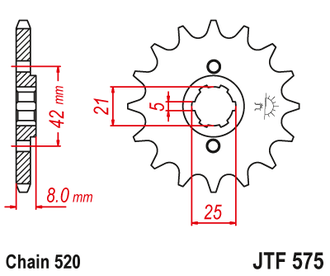 Звезда ведущая JT JTF575.16 (JTF575-16) (F575-16)