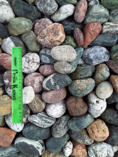 Валун цветной ландшафтный, фракция 70-150 мм