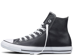 Кеды Chuck Converse Taylor All Star Mono Leather кожаные черные высокие