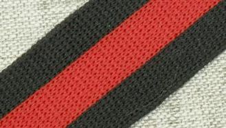 ЛАМПАСЫ №10  ш.3,0 см (10м)  чёрная-красная-чёрная полосы