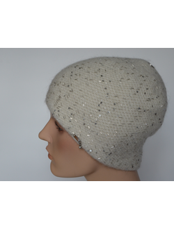 Женская шапка с пайетками и стеклярусом Vizio Италия 6933 C