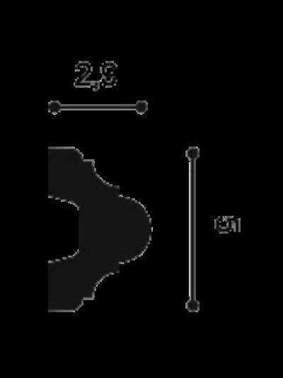 Orac Decor P4020 Orac Luxxus гладкий молдинг из полиуретана, 2 м.