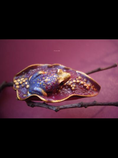 "Песнь Принцессы Вишнёвого Лотоса", фэнтези-брошь в восточном стиле