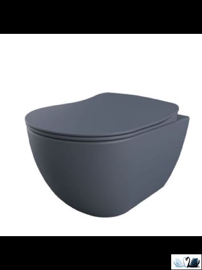 Унитаз Creavit Free FE320-11BM00E-0000 Basalt подвесной сине - серый, Steel Blue