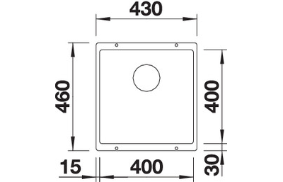 Мойка Blanco Subline 400-U отводная арматура InFino, 523428