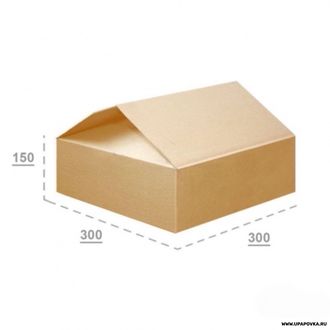 Коробка 4-x клапанная  30 x 30 x 15 см Т23 Бурый