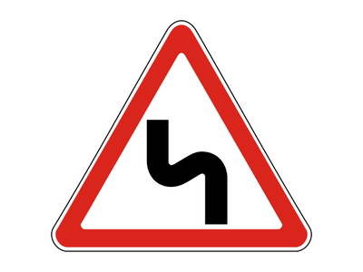 Знак дорожный 1.12.2 Опасные повороты