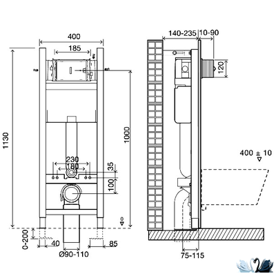 хУнитаз Jacob Delafon Struktura c инсталляцией - комплект E21771RU-00, сиденье микролифт, клавиша белая (E33131RU+EDE102+E70024+E4316-00)