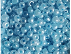 Бисер Китайский №8-143  голубой перламутровый непрозрачный, 50 грамм