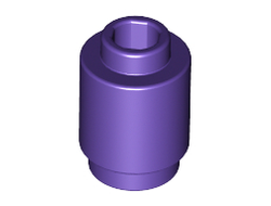 Brick, Round 1 x 1 Open Stud, Dark Purple (3062b / 6070305)