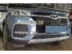 Защита радиатора Chery Tiggo 4 2018- black низ