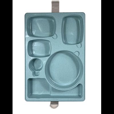 Термоподнос с крышкой 542*390*120 мм. на 6 предметов с зажимом (-40°C до +110°C) п/п