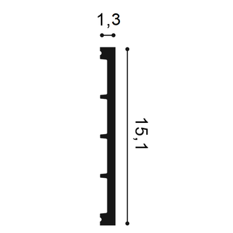 Карниз SX168 SQUARE - 1,3*15,1*200см